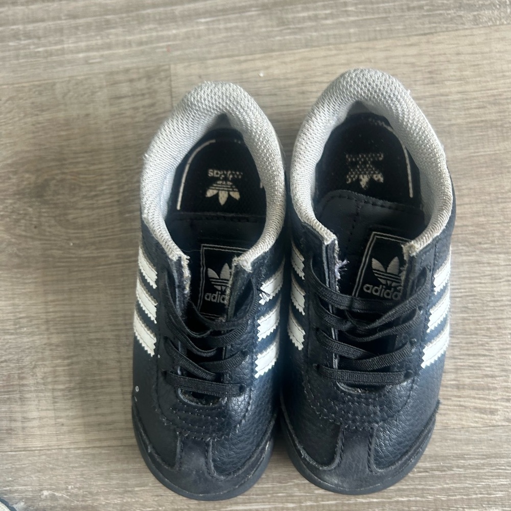 Adidas Kids Black and White Sneakers